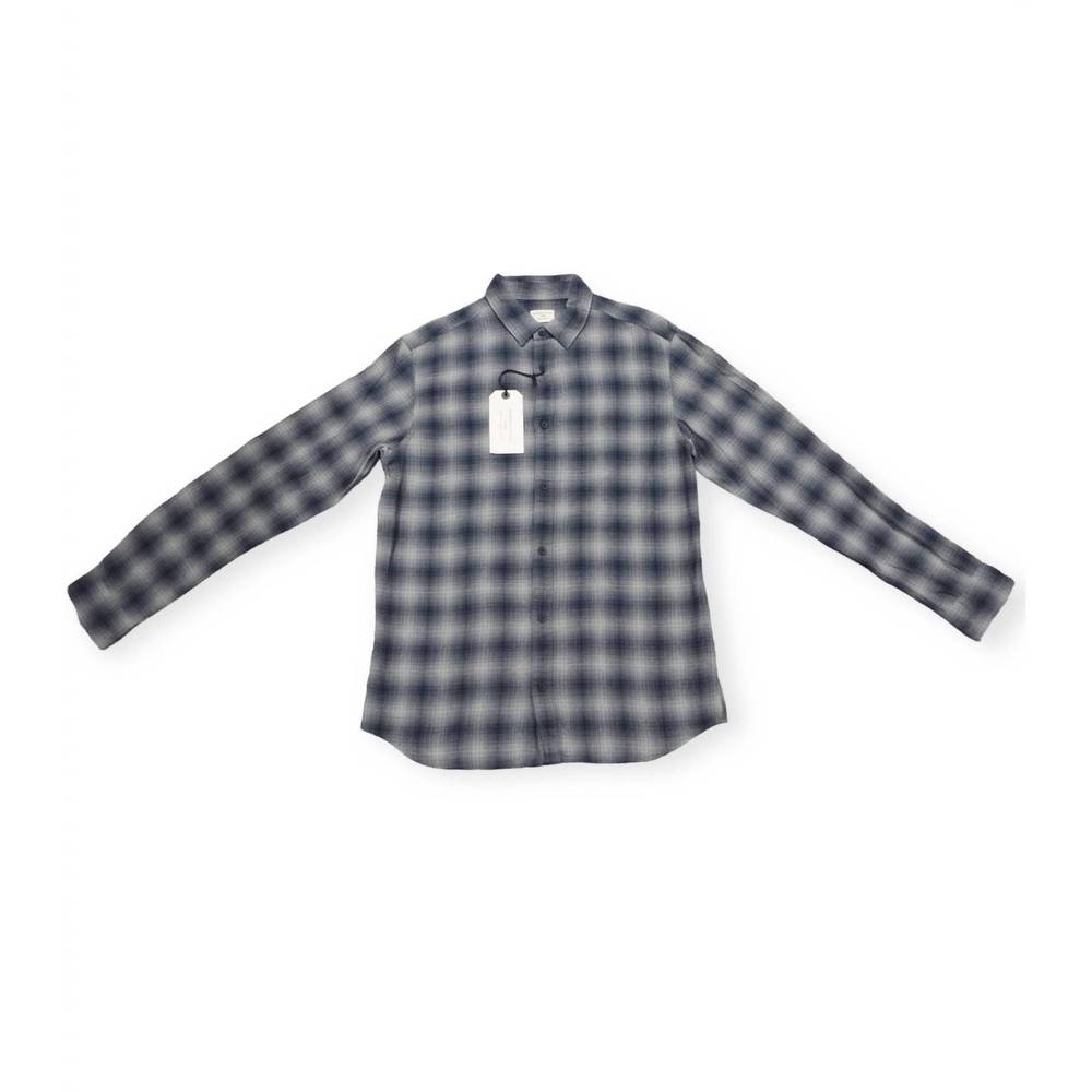 NEW SELECTED men's shntworivel long sleeve shirt in agave/green
